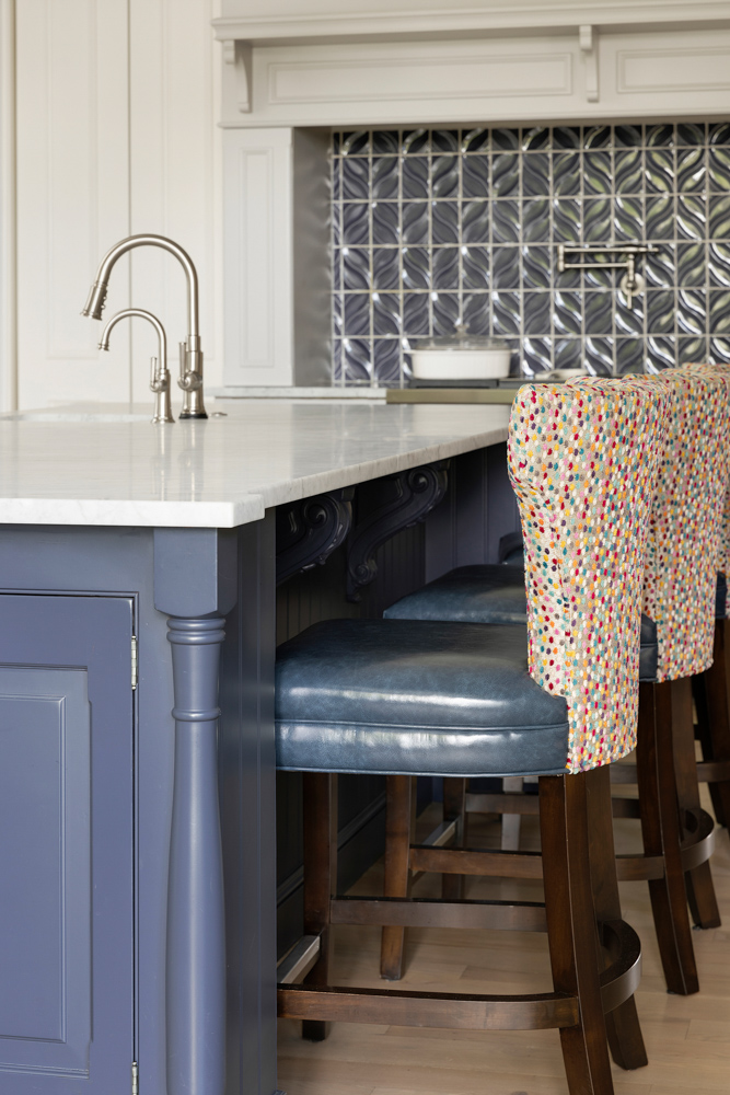 Kitchen Stools Colorful Fabric